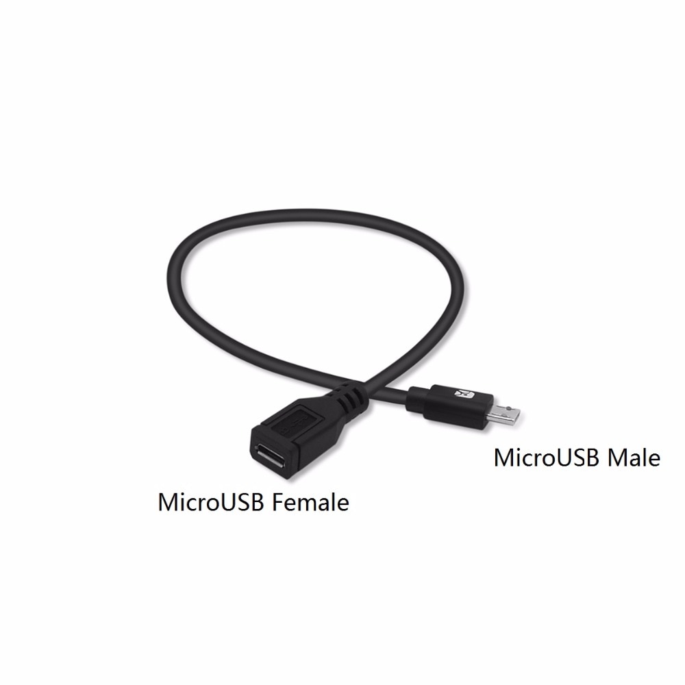 MicroUSB 연장 케이블: MicroUSB Male to MicroUSB Female 케이블, 동기화 데이터 지원, 충전 12 블랙